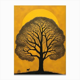 Discover The Beauty Of A Sunset Over A Landscape Filled With Black Tree (25) Canvas Print