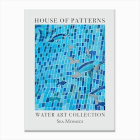 House Of Patterns Sea Mosaics Water 3 Canvas Print