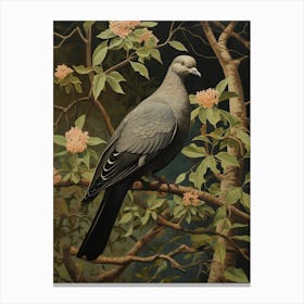 Dark And Moody Botanical Dove 2 Canvas Print