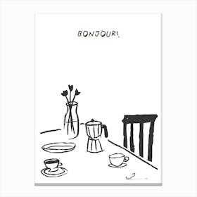 Bonjour Canvas Print