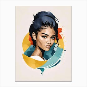 Portrait Of Zendaya Canvas Print