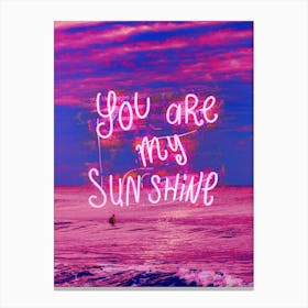 Lyric Poster You Are My Sunshine Canvas Print