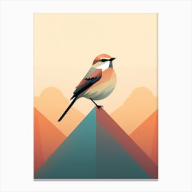 Bird On Top Of Mountain Canvas Print