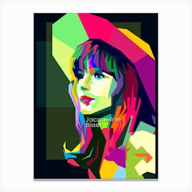 Jacqueline Bisset 60s Hollywood Actress Pop Art Wpap Canvas Print