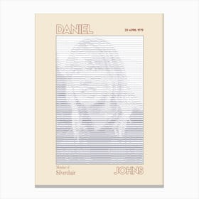 Famous People Daniel Paul Johns Member Of Silverchair Born 22 April 1979 (Ascii Art) Canvas Print