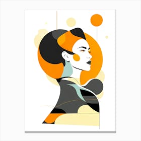 Abstract Portrait Of A Woman Canvas Print