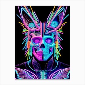 Neon Skull 18 Canvas Print