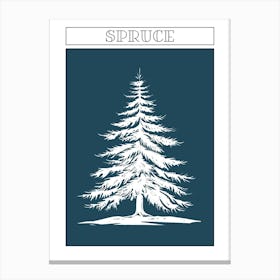 Spruce Tree Minimalistic Drawing 3 Poster Canvas Print
