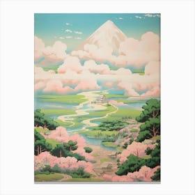 Mount Gassan In Yamagata, Japanese Landscape 1 Canvas Print