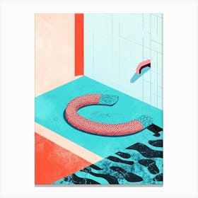 Bathroom With A Snake Canvas Print