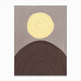 Sun and mountain Canvas Print