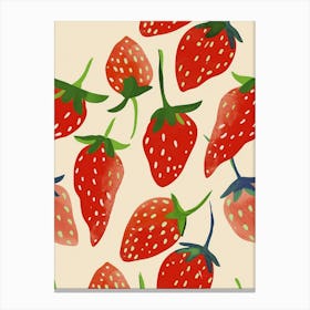 Strawberry Pattern Illustration 6 Canvas Print