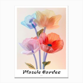 Dreamy Inflatable Flowers Poster Poppy 3 Canvas Print