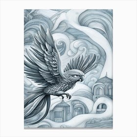 Aero Parrot In Flight Canvas Print