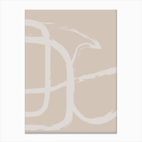 Beige Abstract Poster Canvas Print