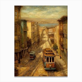 San Francisco Van Gogh Style 2 Canvas Print