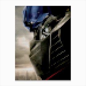 Transformers In A Pixel Dots Art Style Canvas Print