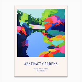 Colourful Gardens Chicago Botanic Garden Usa 3 Blue Poster Canvas Print
