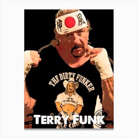 Terry Funk, Wrestling, Wrestler, Art, , Wall Print, Print Canvas Print