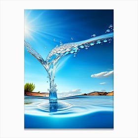 Pouring Water Waterscape Photography 1 Canvas Print