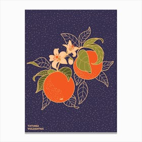 Orange Branch Canvas Print