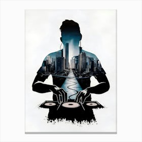 Dj In The City 2 Canvas Print