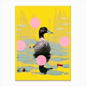 Duck Yellow Collage Canvas Print