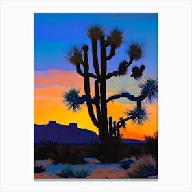 Joshua Tree At Dawn In Desert Nat Viga Style  (6) Canvas Print