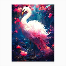 Pink Swan Canvas Print