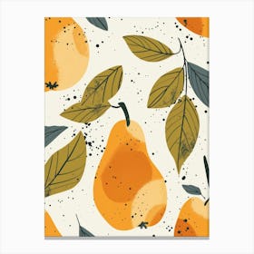 Pears Close Up Illustration 2 Canvas Print