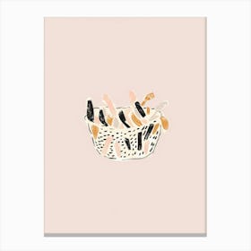 Basket Of Fries Canvas Print