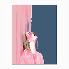 Girl With Pink Hair 6 Canvas Print