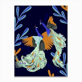 Peacock Dance Canvas Print