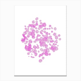 Abstract Pink Circle – Minimalist Watercolor Art Canvas Print