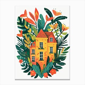 House In The Garden 4 Canvas Print