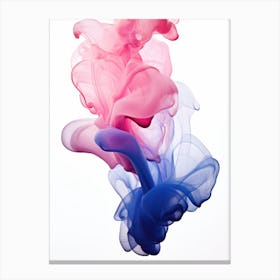 Ink Smoke On White Background Canvas Print