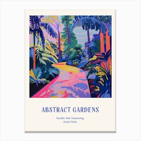 Colourful Gardens Franklin Park Conservatory Usa 2 Blue Poster Canvas Print