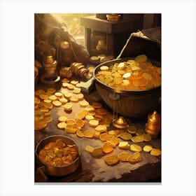 Gold Ingots And Coins Chinese New Year 2 Canvas Print