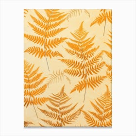 Pattern Poster Golden Leather Fern 1 Canvas Print