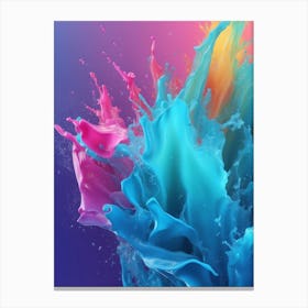 Colorful Splash Of Paint Canvas Print