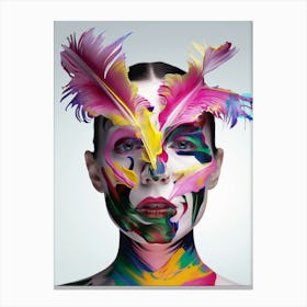 "Colourful Abstract Makeup Art" Canvas Print