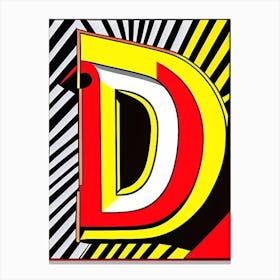 D, Letter, Alphabet Comic 5 Canvas Print