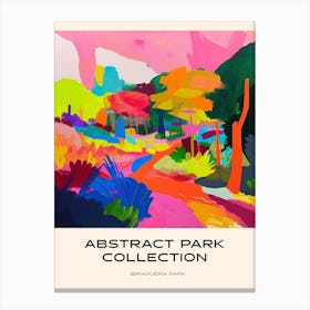 Abstract Park Collection Poster Ibirapuera Park Bogota Colombia 3 Canvas Print