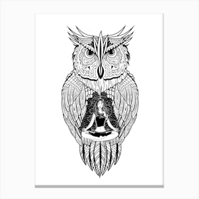 Spirit Owl Meditate Canvas Print