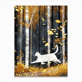 Cat In The Woods 5 Canvas Print