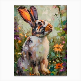 English Spot Rabbit Painting 1 Canvas Print