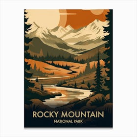 Rocky Mountain National Park Vintage Travel Poster 10 Canvas Print