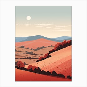 The Malvern Hills England 2 Hiking Trail Landscape Canvas Print