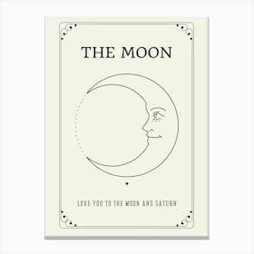 The Moon Print | The Sun and Moon Print Canvas Print