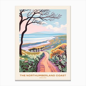 The Northumberland Coast England 1 Hike Poster Canvas Print
